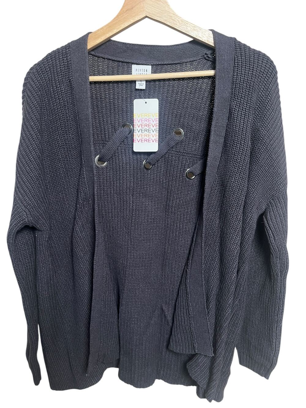 Peyton Jenson Evereve Slate Cardigan NWT Size Small